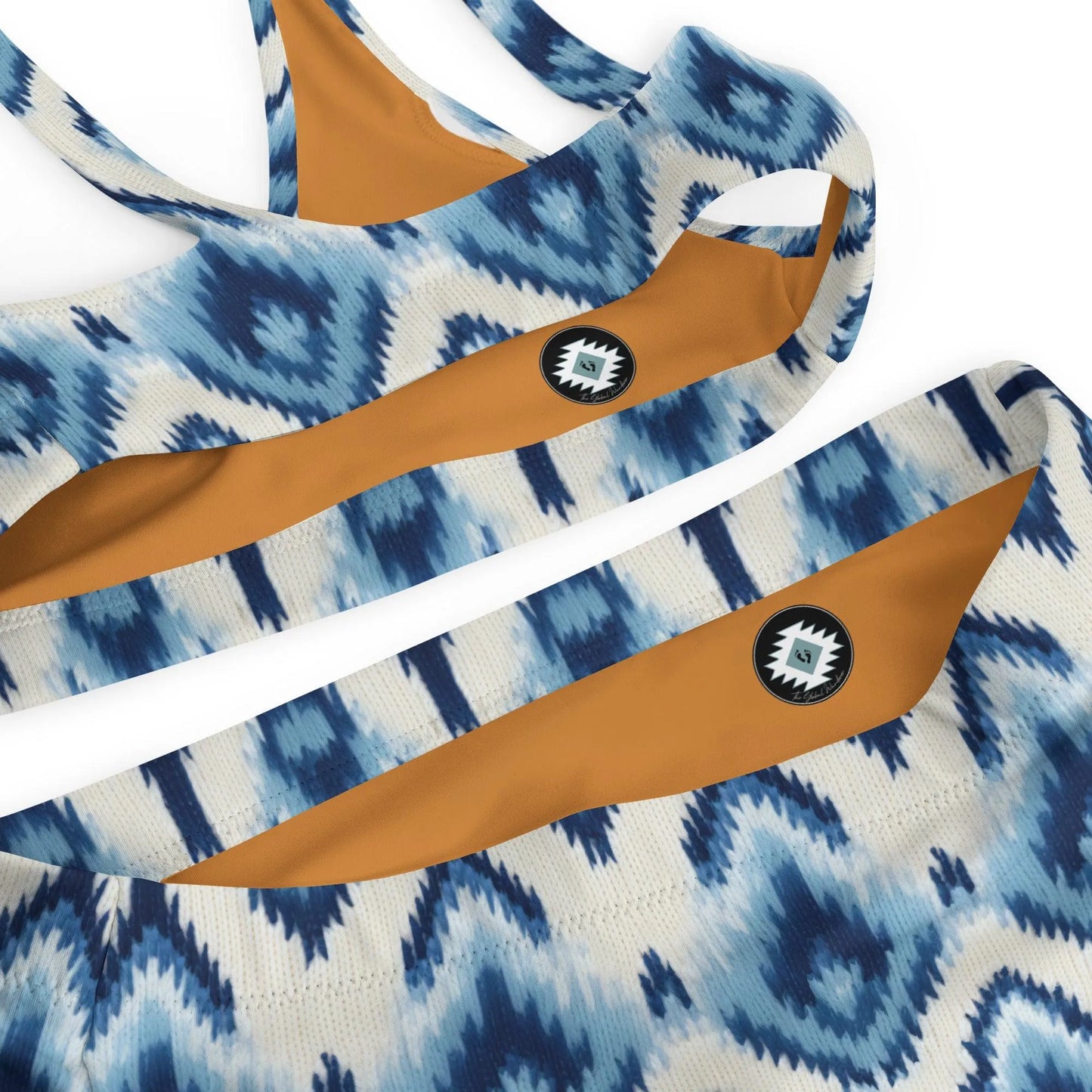 Indonesian Ikat Recycled High-Waisted Bikini - The Global Wanderer