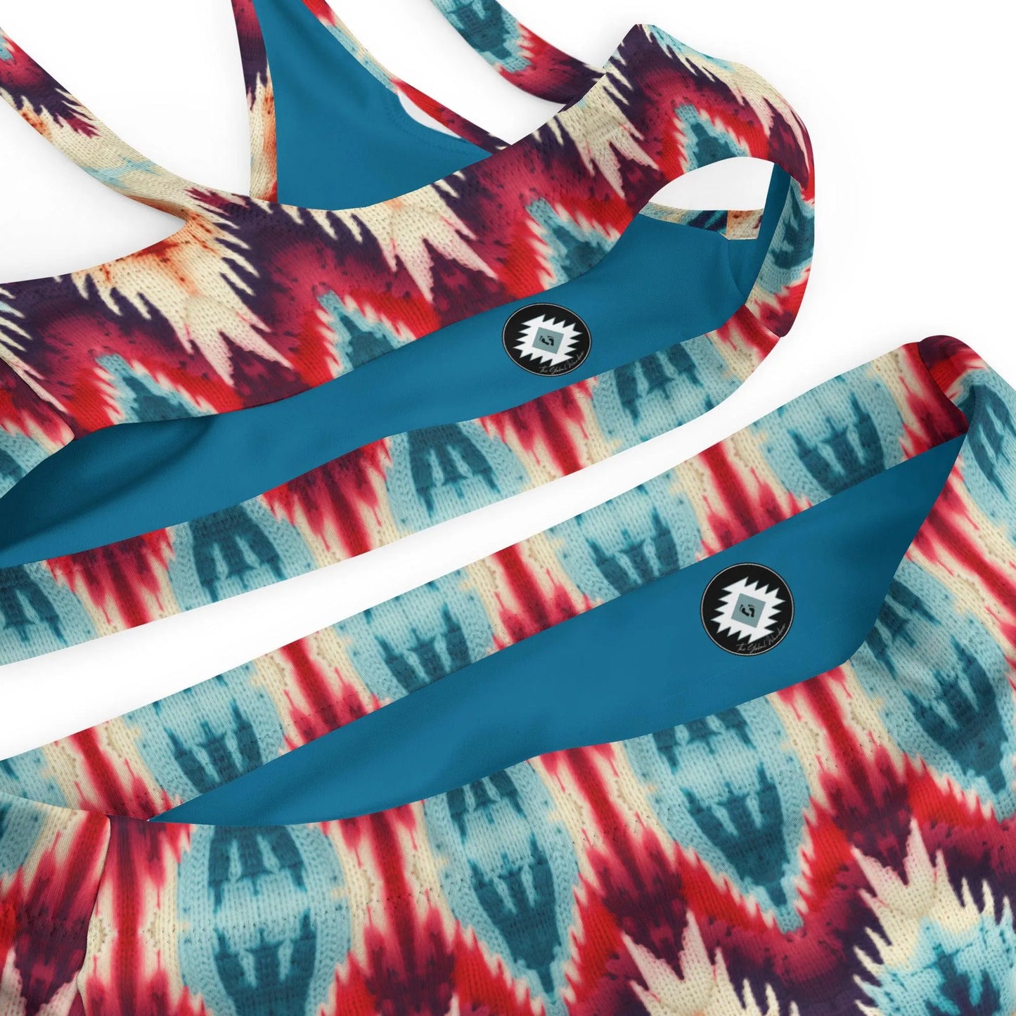 Indonesian Ikat Recycled High-Waisted Bikini - The Global Wanderer