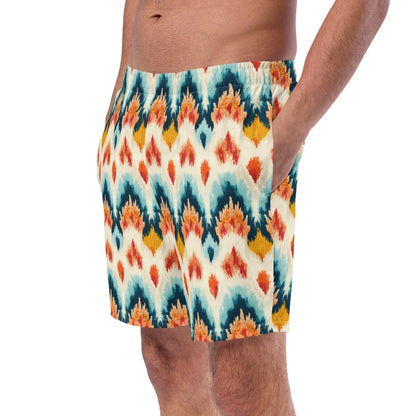 Indonesian Ikat Recycled Men's Swim Trunks - The Global Wanderer