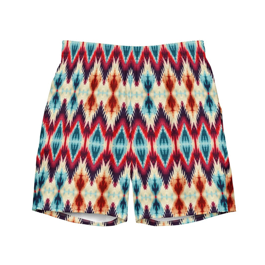 Indonesian Ikat Recycled Men's Swim Trunks - The Global Wanderer