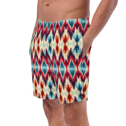 Indonesian Ikat Recycled Men's Swim Trunks - The Global Wanderer