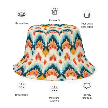 Indonesian Ikat Reversible Bucket Hat - The Global Wanderer