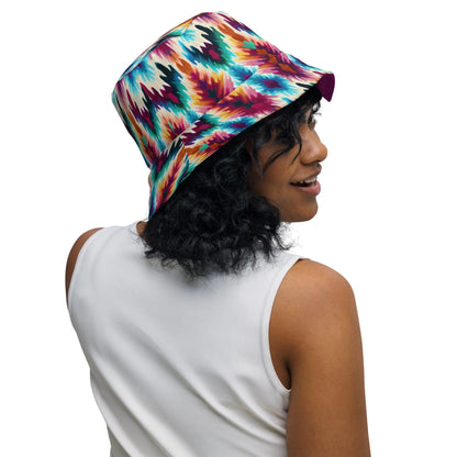 Indonesian Ikat Reversible Bucket Hat - The Global Wanderer