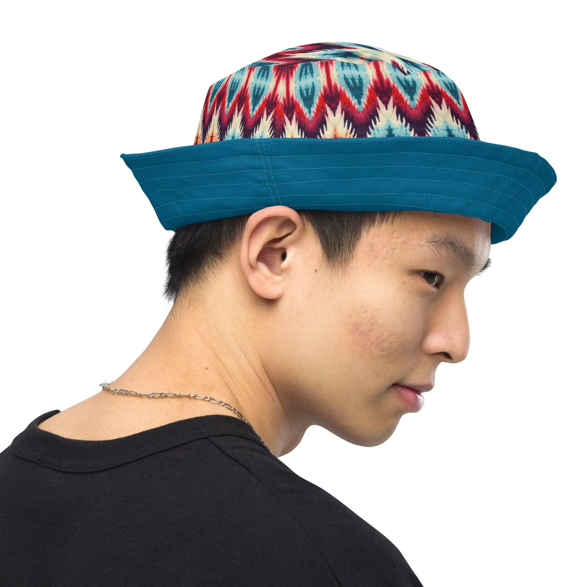 Indonesian Ikat Reversible Bucket Hat - The Global Wanderer