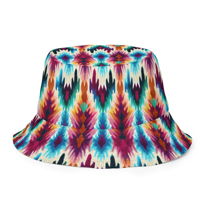 Indonesian Ikat Reversible Bucket Hat - The Global Wanderer