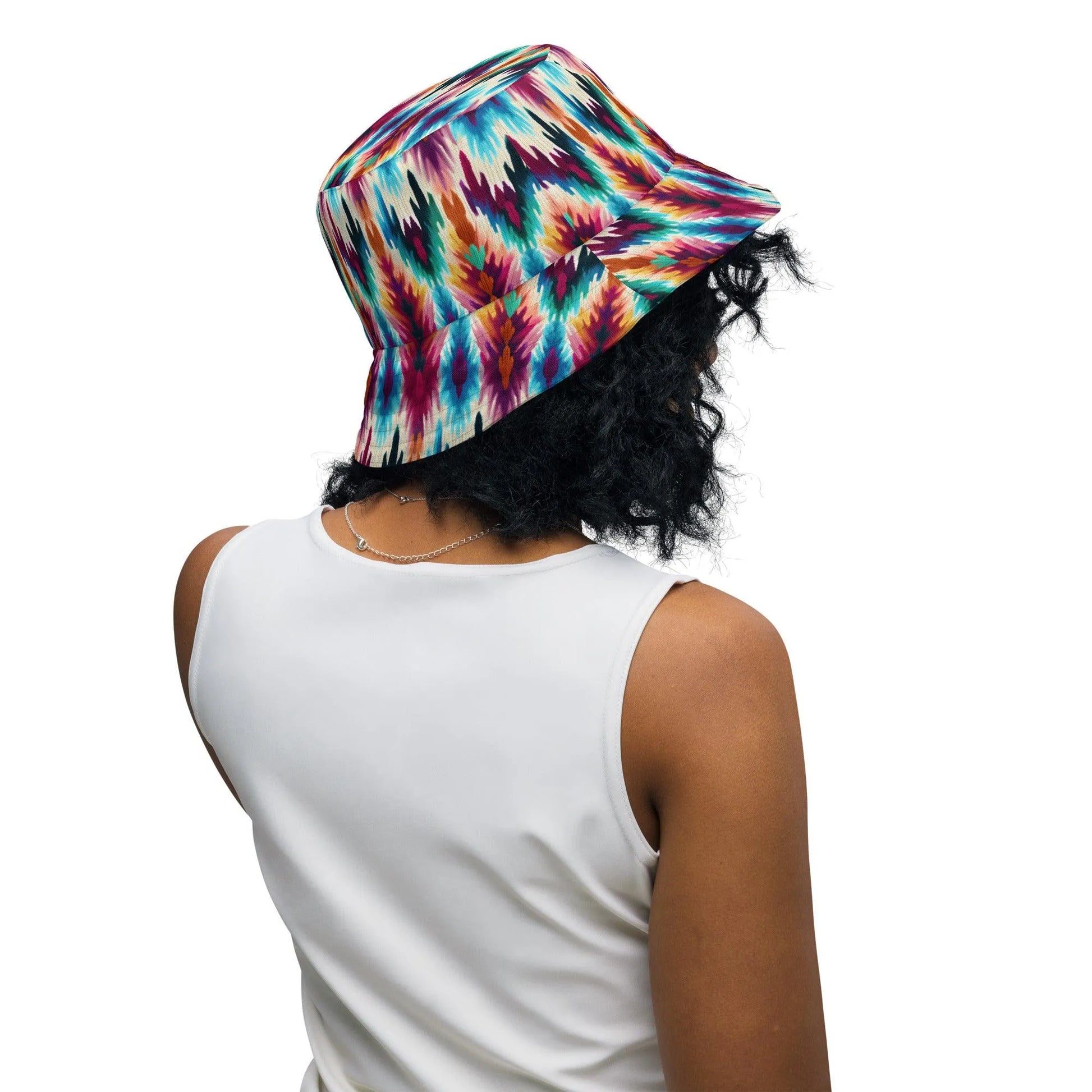 Indonesian Ikat Reversible Bucket Hat - The Global Wanderer