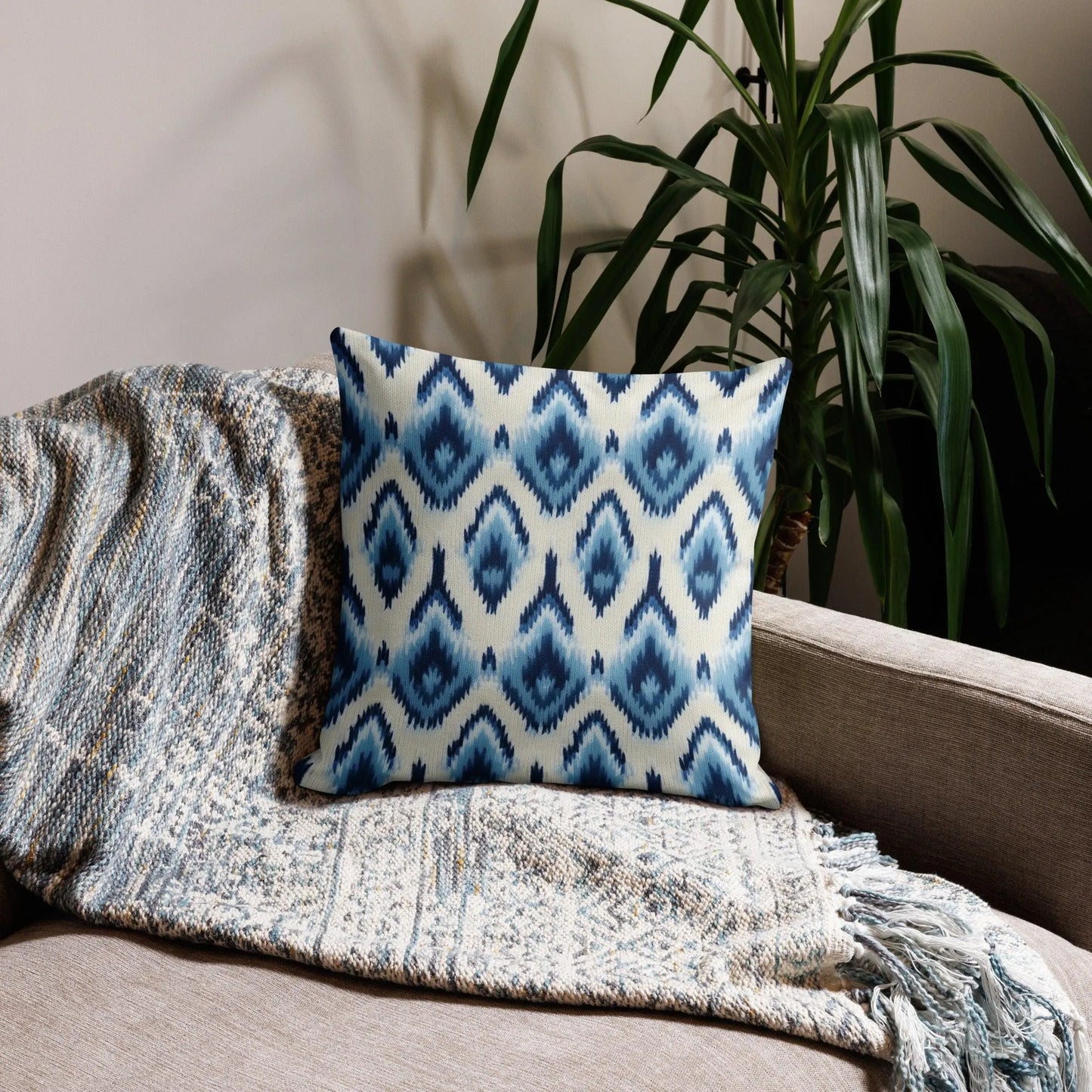 Indonesian Ikat Throw Pillow - The Global Wanderer