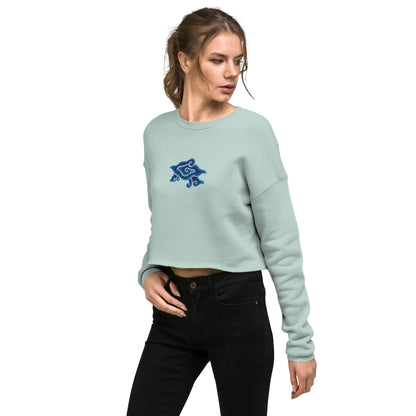 Indonesian Mendung Embroidered Cropped Sweatshirt - The Global Wanderer