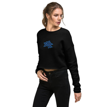 Indonesian Mendung Embroidered Cropped Sweatshirt - The Global Wanderer