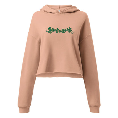 Irish Shamrock Garden Cropped Hoodie - The Global Wanderer