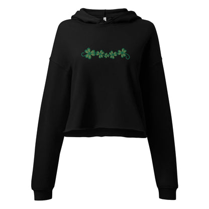 Irish Shamrock Garden Cropped Hoodie - The Global Wanderer