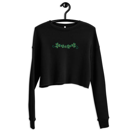 Irish Shamrock Garden Cropped Sweatshirt - The Global Wanderer