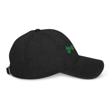 Irish Shamrock Garden Embroidered Denim Dad Hat - The Global Wanderer