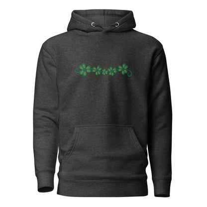 Irish Shamrock Garden Embroidered Hoodie - The Global Wanderer