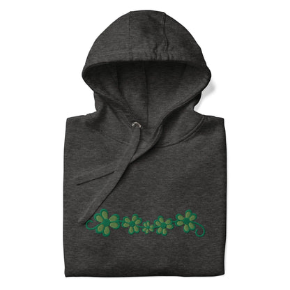 Irish Shamrock Garden Embroidered Hoodie - The Global Wanderer