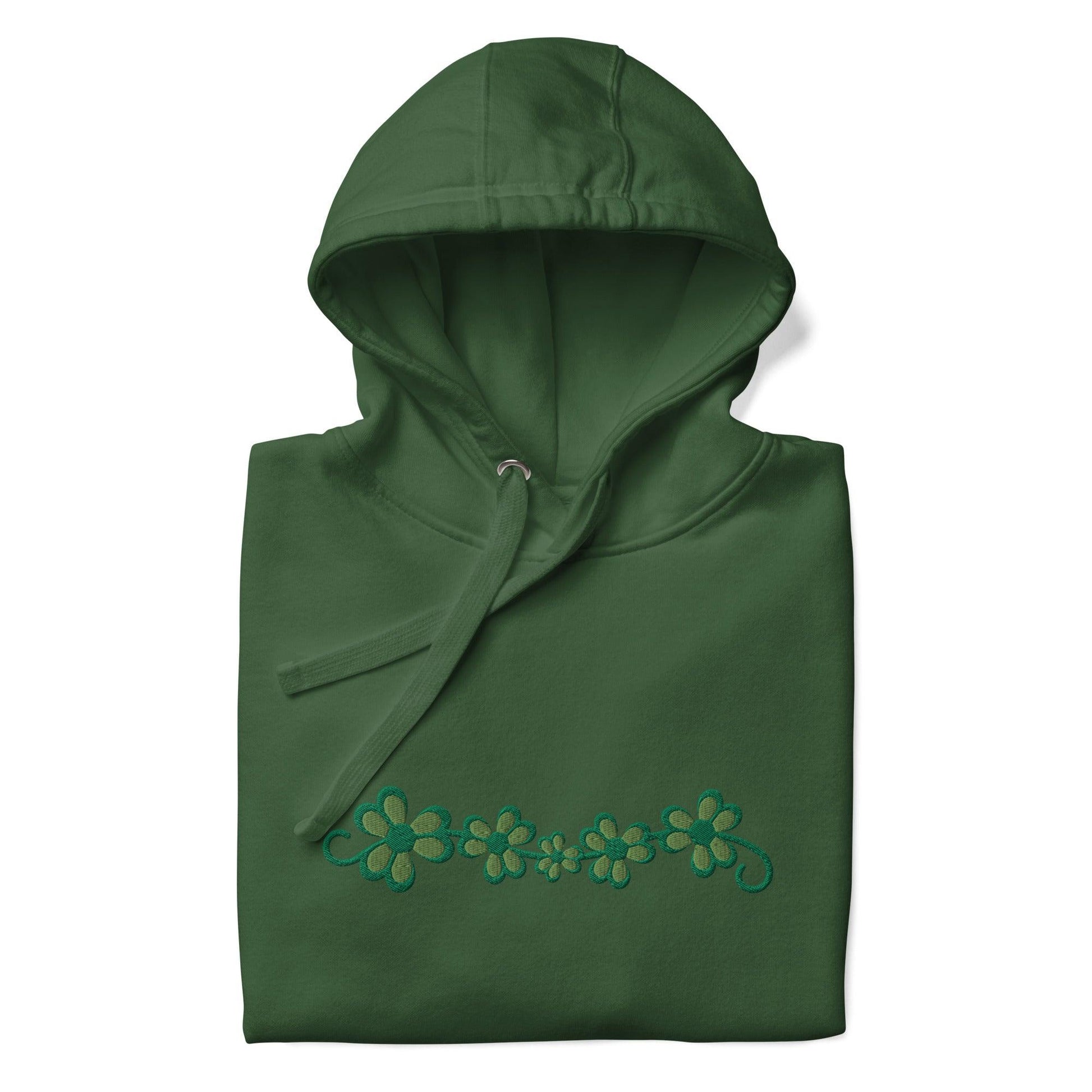 Irish Shamrock Garden Embroidered Hoodie - The Global Wanderer