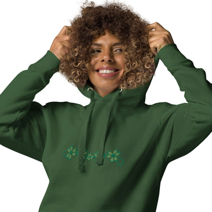 Irish Shamrock Garden Embroidered Hoodie - The Global Wanderer