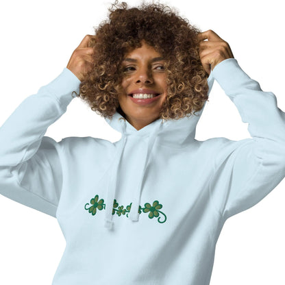 Irish Shamrock Garden Embroidered Hoodie - The Global Wanderer