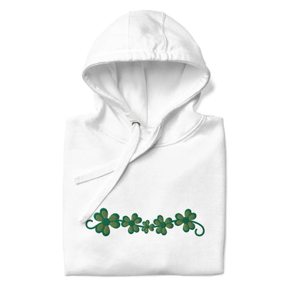 Irish Shamrock Garden Embroidered Hoodie - The Global Wanderer