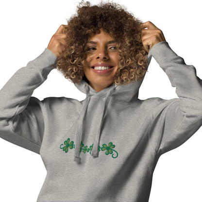 Irish Shamrock Garden Embroidered Hoodie - The Global Wanderer