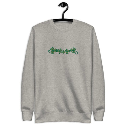 Irish Shamrock Garden Embroidered Sweatshirt - The Global Wanderer