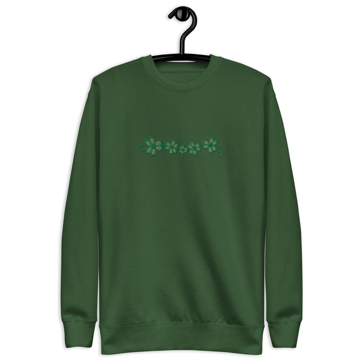 Irish Shamrock Garden Embroidered Sweatshirt - The Global Wanderer