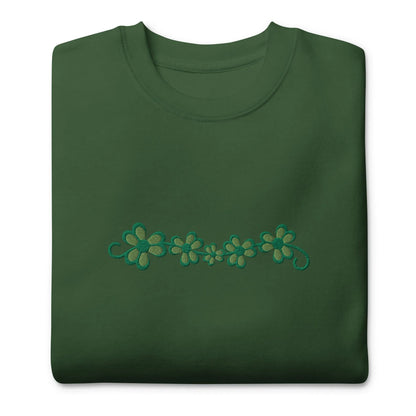 Irish Shamrock Garden Embroidered Sweatshirt - The Global Wanderer