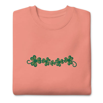 Irish Shamrock Garden Embroidered Sweatshirt - The Global Wanderer