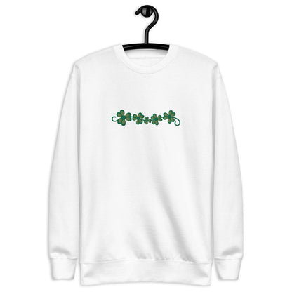 Irish Shamrock Garden Embroidered Sweatshirt - The Global Wanderer