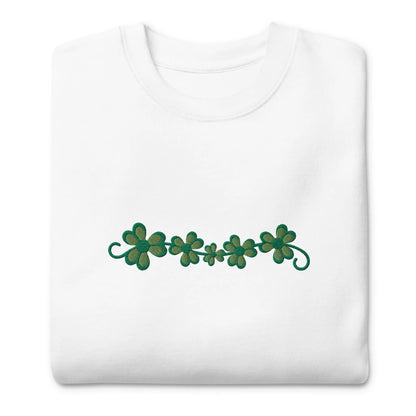 Irish Shamrock Garden Embroidered Sweatshirt - The Global Wanderer