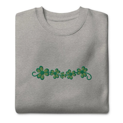 Irish Shamrock Garden Embroidered Sweatshirt - The Global Wanderer