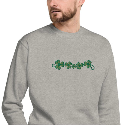 Irish Shamrock Garden Embroidered Sweatshirt - The Global Wanderer