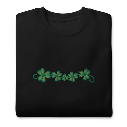 Irish Shamrock Garden Embroidered Sweatshirt - The Global Wanderer