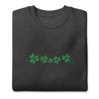 Irish Shamrock Garden Embroidered Sweatshirt - The Global Wanderer