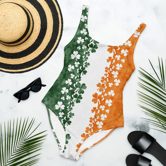 Irish Shamrock One-Piece Swimsuit - The Global Wanderer