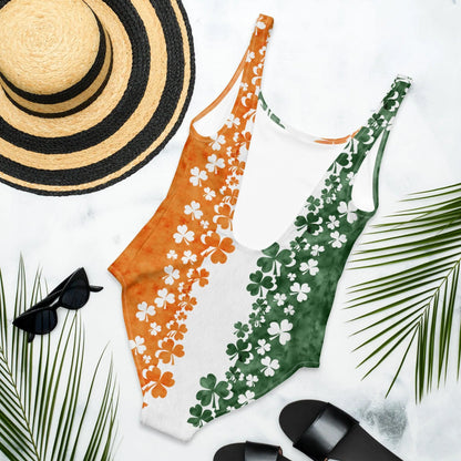 Irish Shamrock One-Piece Swimsuit - The Global Wanderer