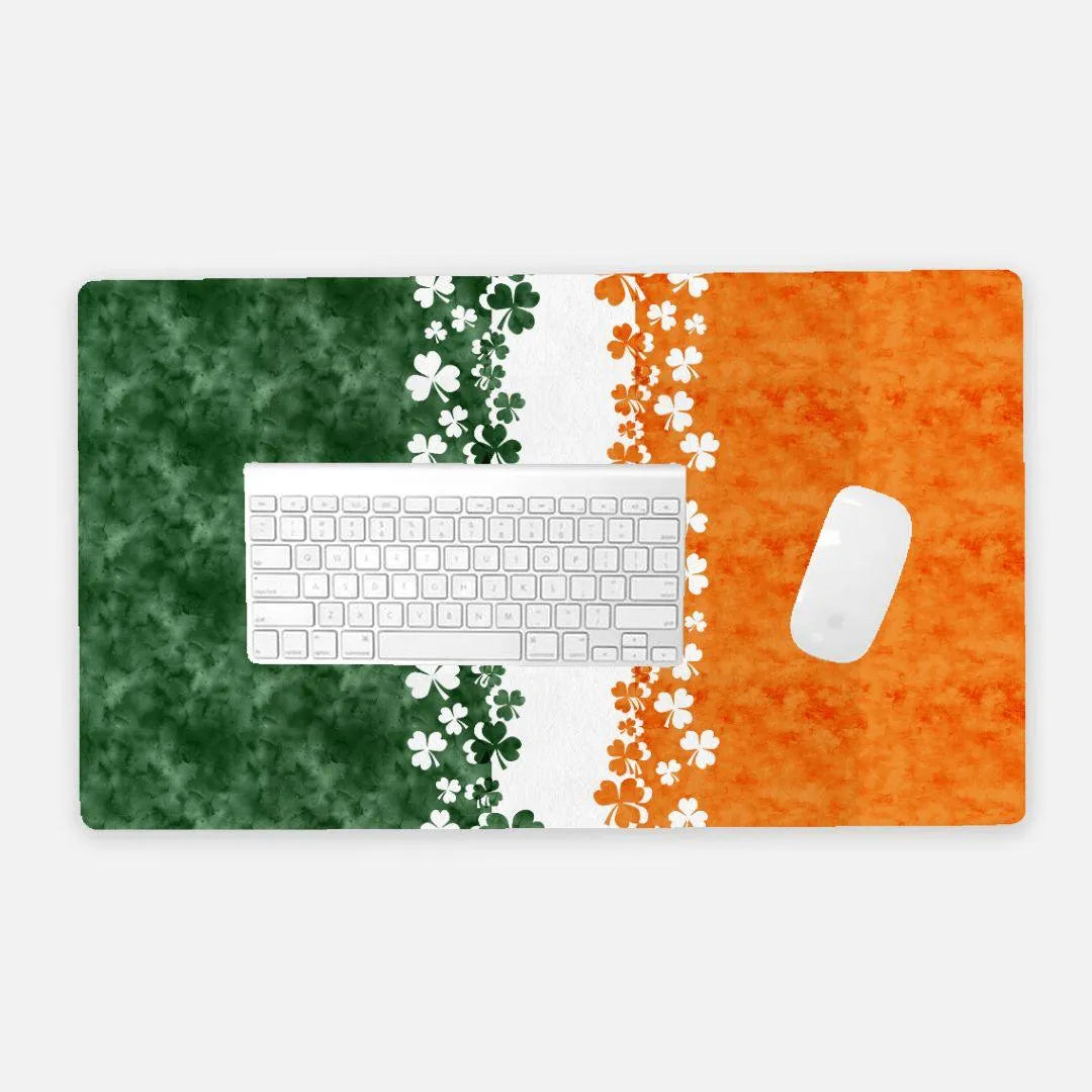 Irish Shamrock Print Desk Mat - The Global Wanderer