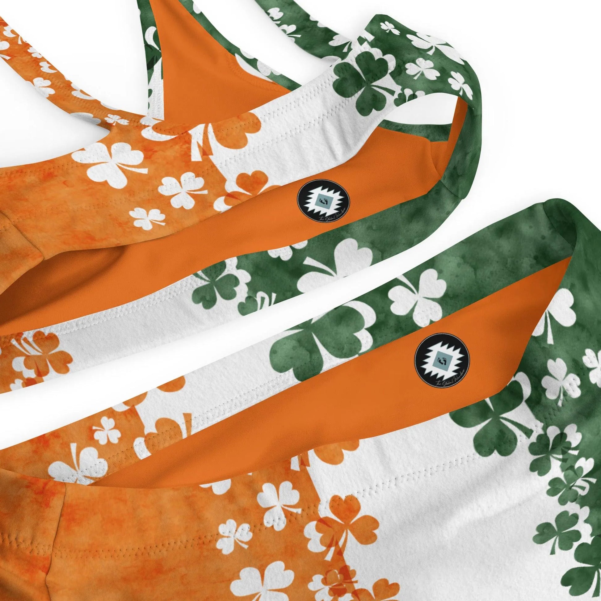 Irish Shamrock Recycled High-Waisted Bikini - The Global Wanderer