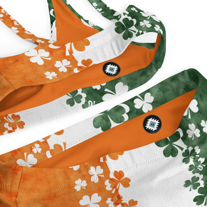 Irish Shamrock Recycled High-Waisted Bikini - The Global Wanderer