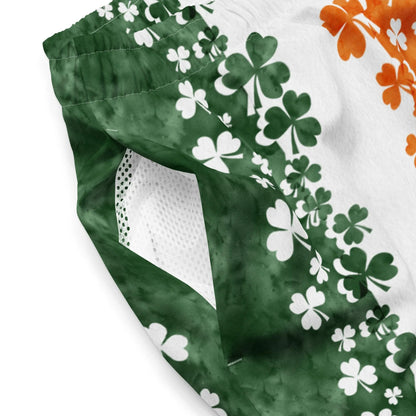 Irish Shamrock Recycled Men's Swim Trunks - The Global Wanderer