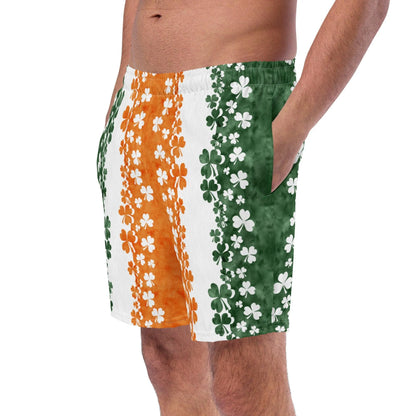 Irish Shamrock Recycled Men's Swim Trunks - The Global Wanderer