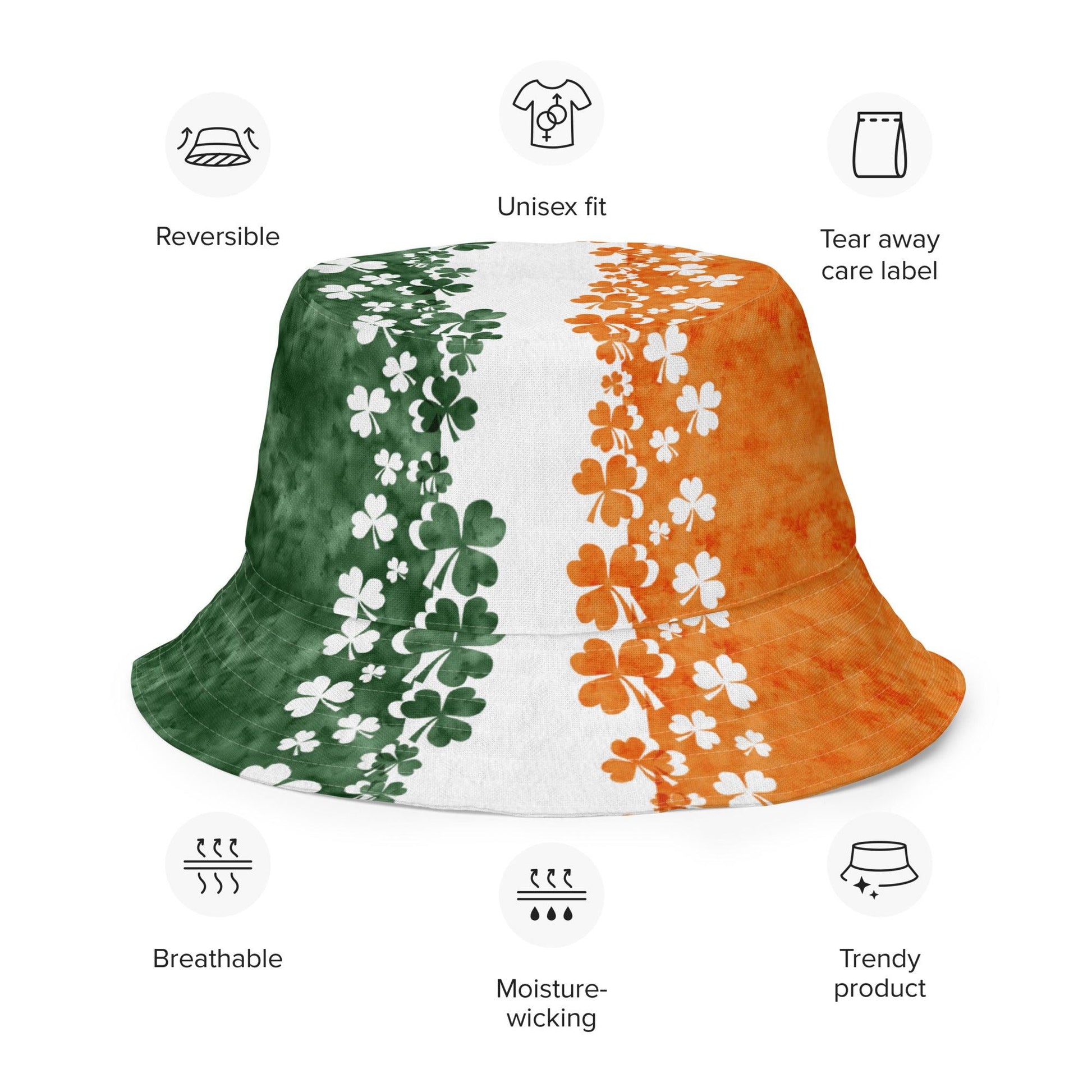 Irish Shamrock Reversible Bucket Hat - The Global Wanderer