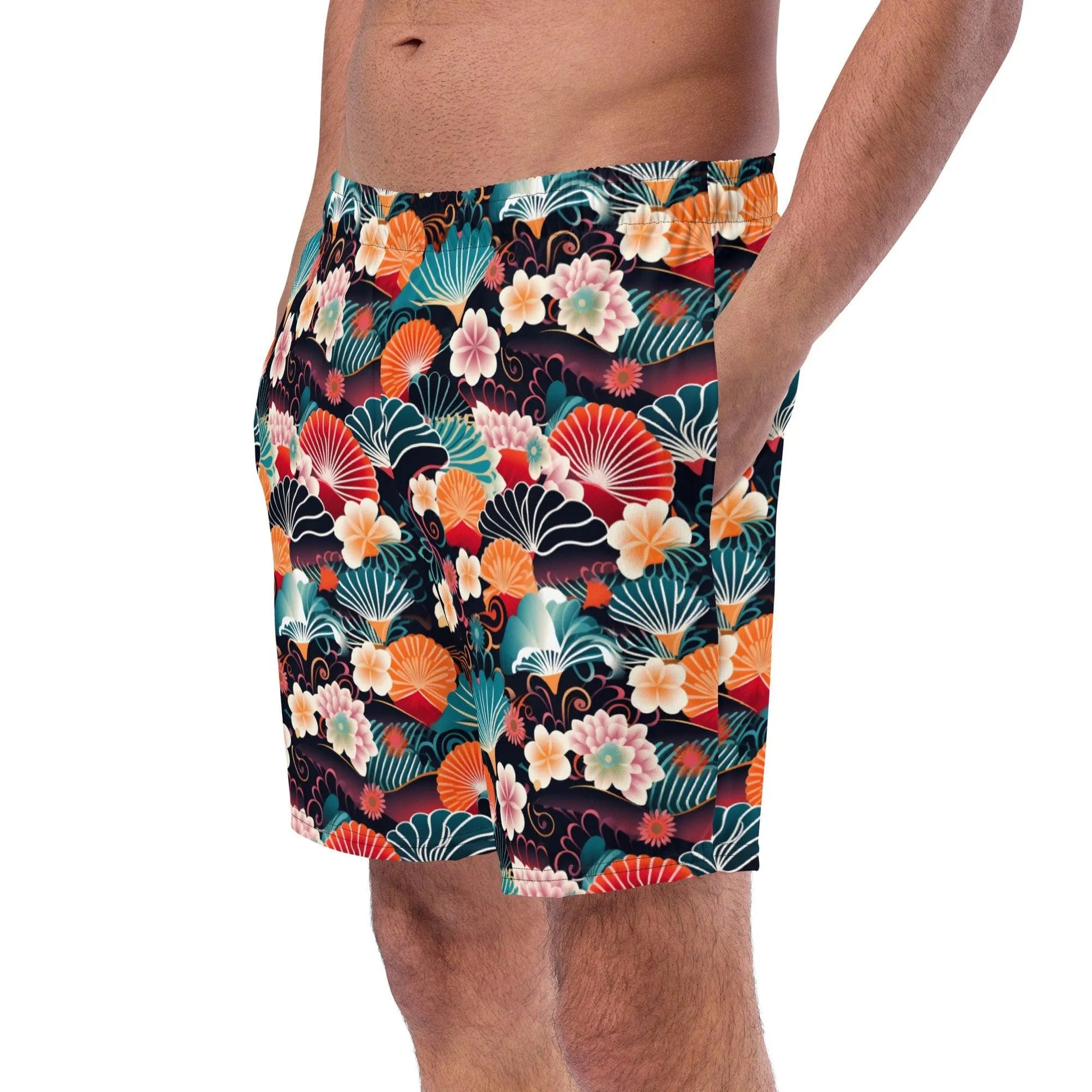 Japanese Origami Recycled Men's Swim Trunks - The Global Wanderer