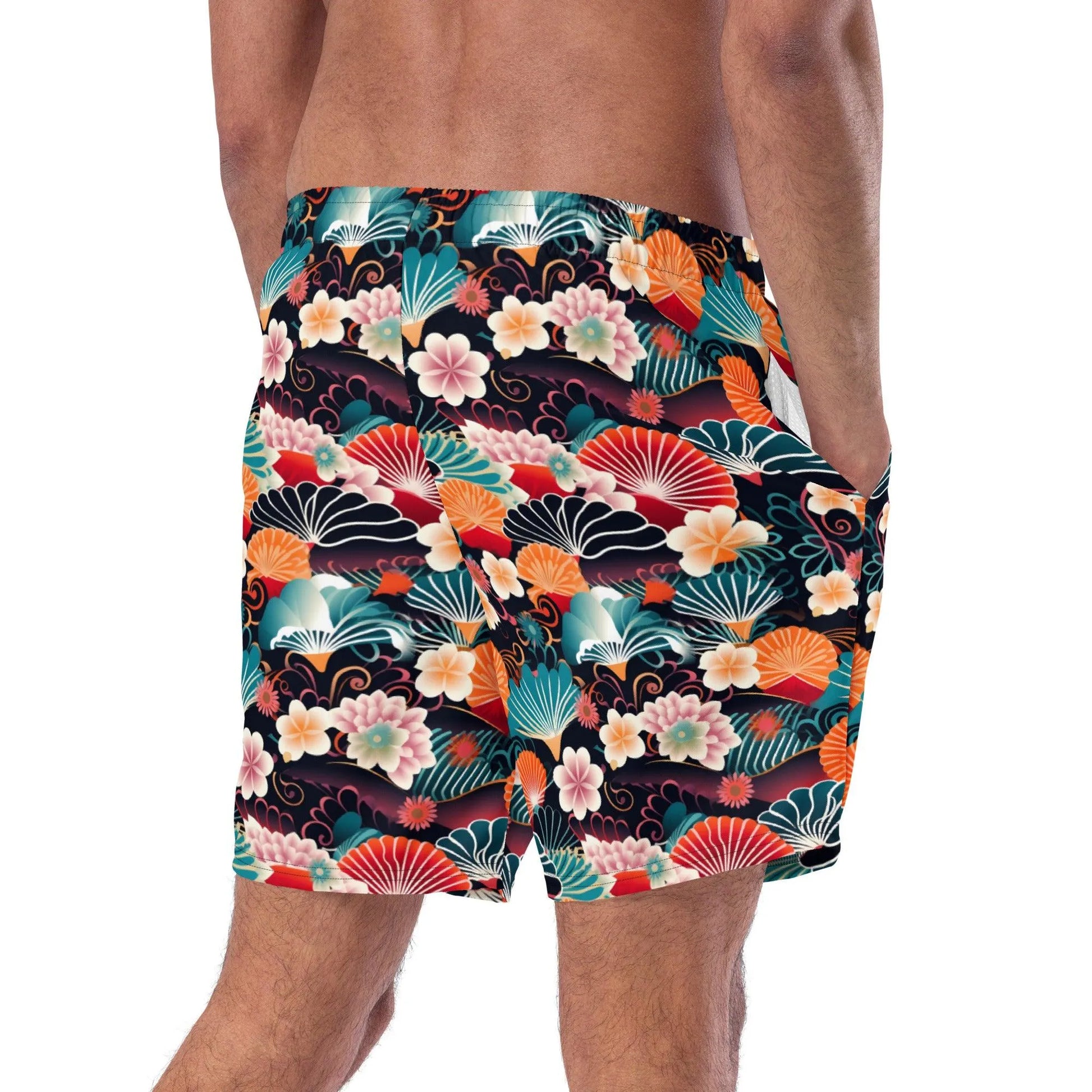 Japanese Origami Recycled Men's Swim Trunks - The Global Wanderer