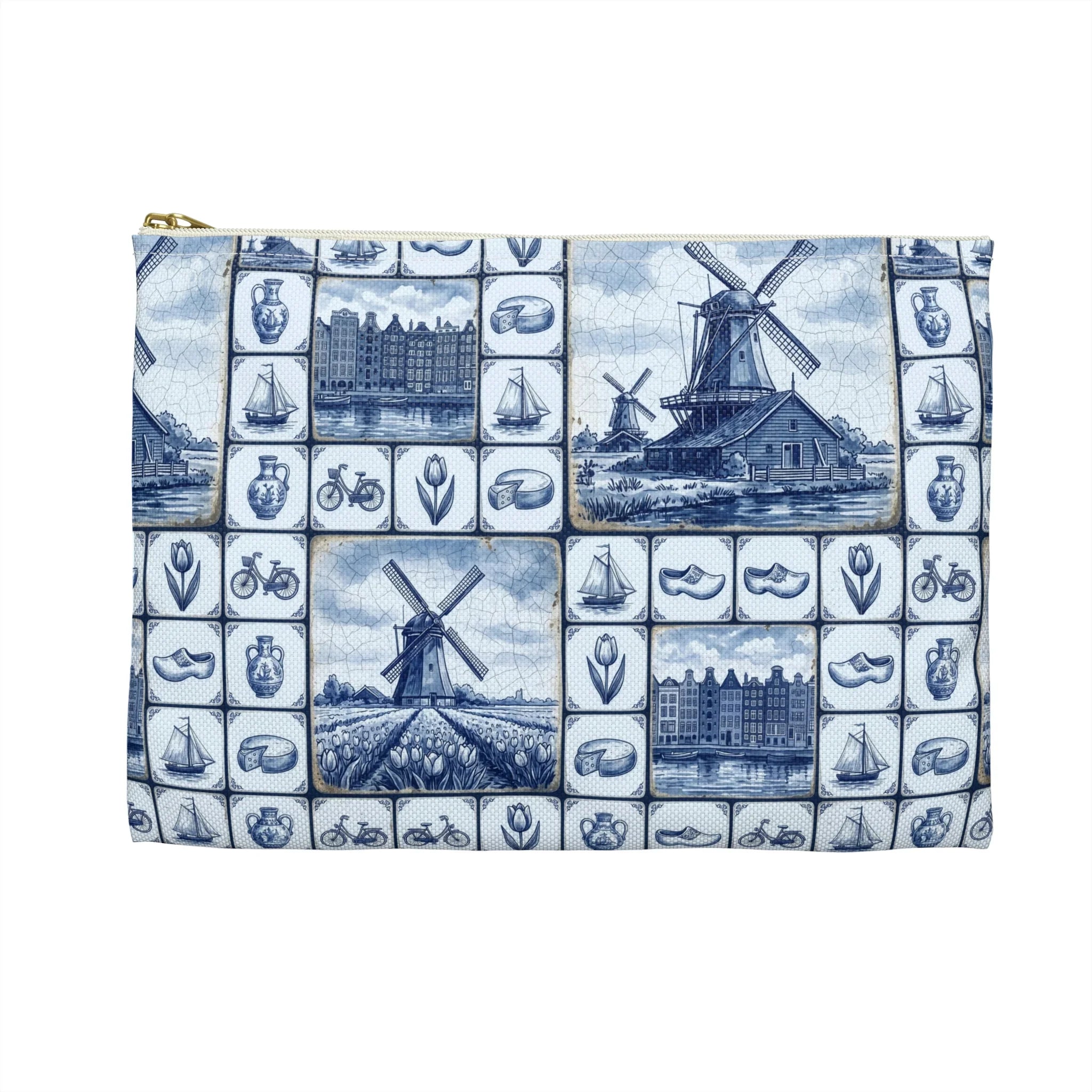 Kinderdijk Sky Flat Pouch - The Global Wanderer