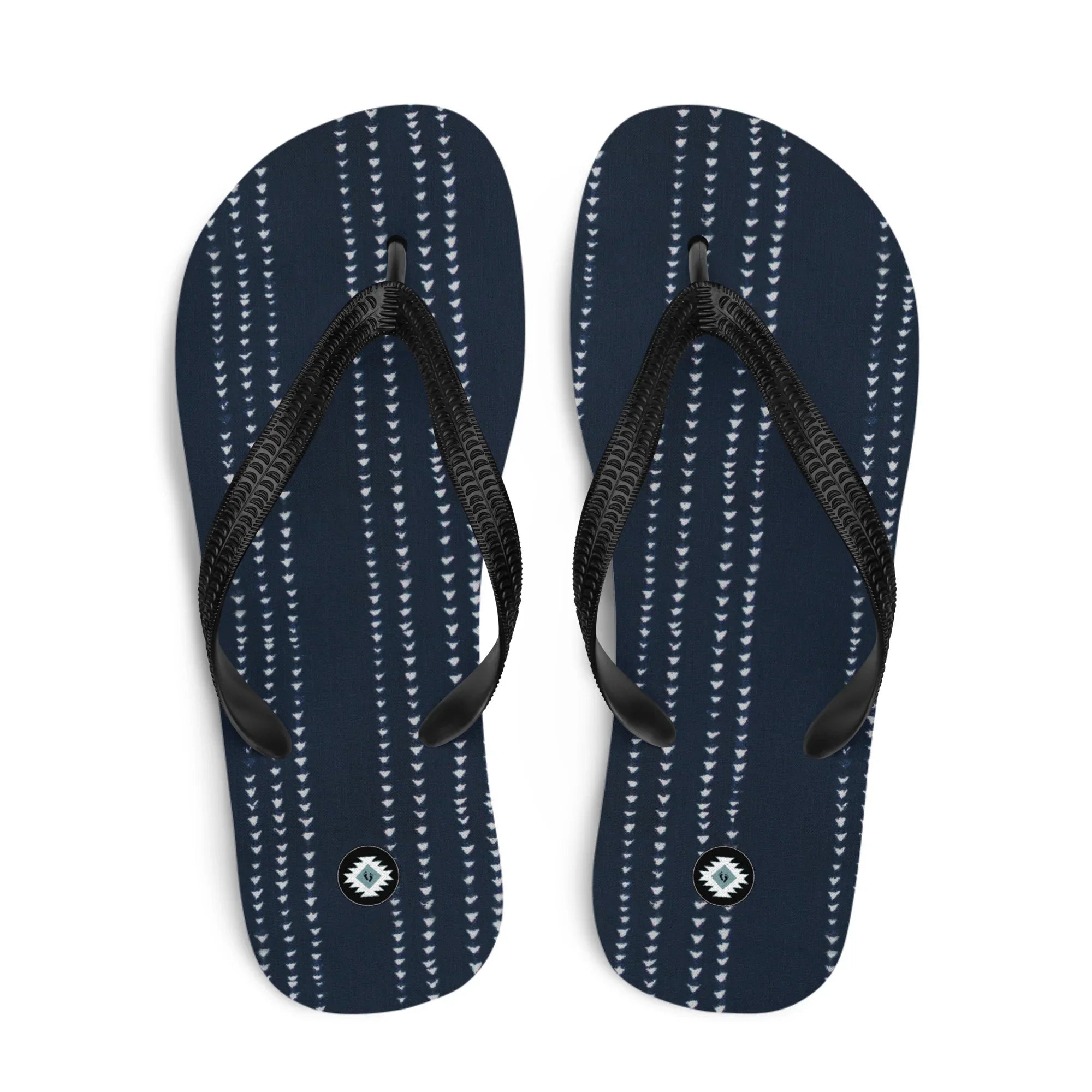 Kyoto Indigo Shibori Flip Flops - The Global Wanderer