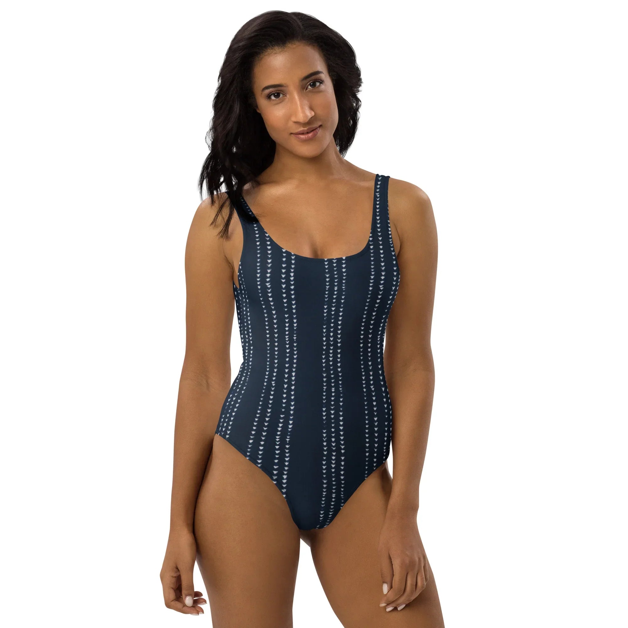 Kyoto Indigo Shibori One-Piece Swimsuit - The Global Wanderer