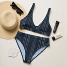 Kyoto Indigo Shibori Recycled High-Waisted Bikini - The Global Wanderer