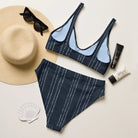 Kyoto Indigo Shibori Recycled High-Waisted Bikini - The Global Wanderer
