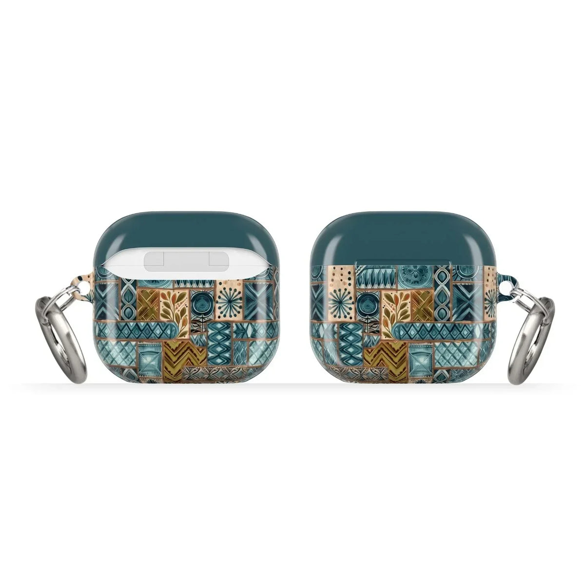 Lagoon Current Tapa Cloth AirPods 4 Case - The Global Wanderer